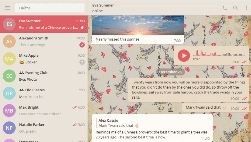 Kaip pakeisti temą telegramoje