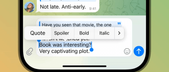 Kaip sukurti paryškintą šriftą &bdquo;Telegram&ldquo; telefone