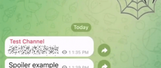 Hidden text in Telegram